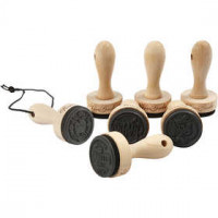 Houten stempels, d: 30 mm, h: 70 mm, 14stuks [HOB-275689]