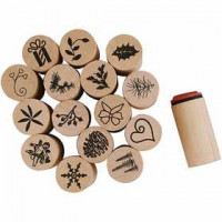 Deco Art Stempels, d: 20 mm, h: 26 mm, Kerst, 15div [HOB-28580]