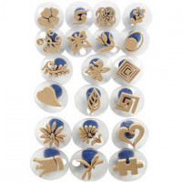 Foam stempels met handvat, afm 3-6 cm, 20div [HOB-28590]