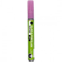 Glas- & Porseleinstiften, lijndikte: 2-4 mm, roze, glitter - semi-dekkend, 1stuk [HOB-31302]