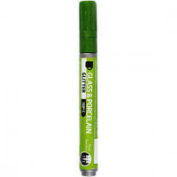 Glas- & Porseleinstiften, lijndikte: 2-4 mm, lichtgroen, glitter - semi-dekkend, 1stuk [HOB-31308]