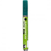 Glas- & Porseleinstiften, lijndikte: 2-4 mm, donkergroen, glitter - semi-dekkend, 1stuk [HOB-31309]