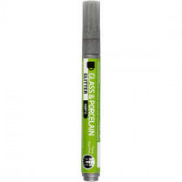 Glas- & Porseleinstiften, lijndikte: 2-4 mm, grijs, glitter - semi-dekkend, 1stuk [HOB-31311]