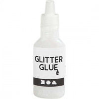 Glitter Glue, 25 ml, holographically white [HOB-318320]