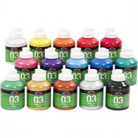 A-Color acrylverf, diverse kleuren, 03 - metallic, 15x500ml [HOB-32200]