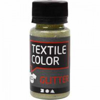 Textile Color, lime, glitter, 50ml [HOB-33672]