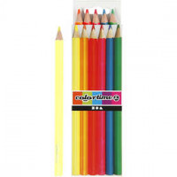 Colortime kleurpotloden, vulling: 4 mm, neon kleuren, 6stuks [HOB-38090]