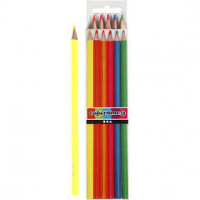 Colortime kleurpotloden, vulling: 3 mm, neon kleuren, 6stuks [HOB-38096]