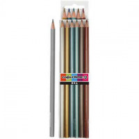 Colortime kleurpotloden, vulling: 3 mm, metallic kleuren, 6stuks [HOB-38097]