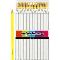Colortime Kleurpotloden, vulling: 5 mm, geel, Jumbo, 12stuks [HOB-38170]