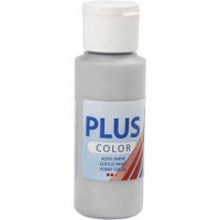 Plus Color acrylverf, silver, 60ml [HOB-39654]