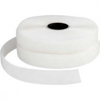 Klitteband haak en lussluiting, b: 20 mm, wit, 5m [HOB-41024]