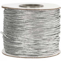 Elastisch koord, dikte 1 mm, zilver, 100m [HOB-41049]
