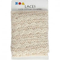 Gehaakt Kanten lint, b: 30 mm, off-white, 10m [HOB-41096]