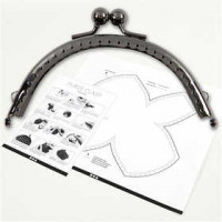 Portemonnee gesp kit, afm 10 cm, antiek zilver, 1stuk [HOB-41353]