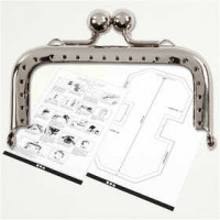 Portemonnee gesp kit, afm 8 cm, zilver, 1stuk [HOB-41357]