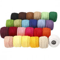 Mercerised katoengaren, diverse kleuren, 24x20gr [HOB-42125]
