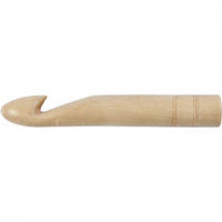 Haaknaald,  35 , l: 23 cm, berkehout, 1stuk [HOB-42194]