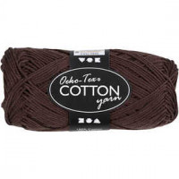 Cotton Yarn, L: 170 m, 8/4, 50 g, dark brown [HOB-431300]