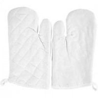 Ovenhandschoen, afm 18x28 cm, wit, 2stuks [HOB-444621]
