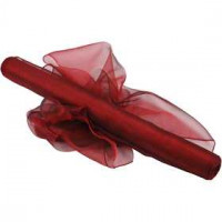 Organza stof, b: 50 cm, rood, glans, 10m [HOB-44656]