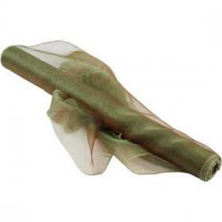 Organza stof, b: 50 cm, groen, glans, 10m [HOB-44659]
