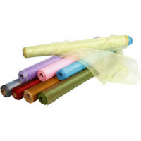 Organza stof, b: 50 cm, diverse kleuren, glans, 8x10m [HOB-44660]