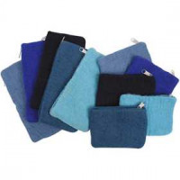 Etui en portemonnee, afm 20x9 cm, afm 10x13 cm, blauw harmonie, 10stuks [HOB-45165]