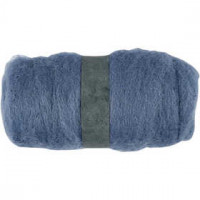 Gekaarde wol, sky-blue, 100gr [HOB-451850]