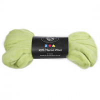 Merino wol,  21 micron, lime green, Zuid-Afrika, 100gr [HOB-46031]