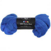 Merino wol,  21 micron, cobalt blue, Zuid-Afrika, 100gr [HOB-46037]