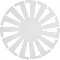 Mand weven sjabloon, d: 8 cm, h: 6 cm, transparant, 10stuks [HOB-47452]