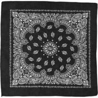 Bandana, afm 55x55 cm, zwart, 1stuk [HOB-49750]