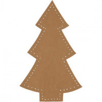 Kerstboom, h: 18 cm, b: 11 cm, naturel, 4stuks [HOB-498770]