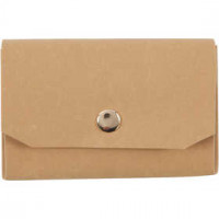 Faux Leather portemonnee, l: 11 cm, h: 8 , lichtbruin, 1stuk [HOB-49890]