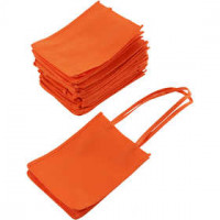 Tas, afm 20 cm, b: 15 cm, oranje, 20stuks, dikte 7 cm [HOB-49942]