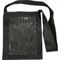 Tas met plastic voorkant, afm 40x34x8 cm, gatgrootte A4 , zwart, lang hengsel, 1stuk [HOB-49981]