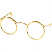Bril, b: 50 mm, gatgrootte 17 mm, goud, 10stuks [HOB-500321]