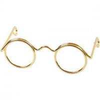 Bril, b: 35 mm, gatgrootte 13 mm, goud, 10stuks [HOB-500331]