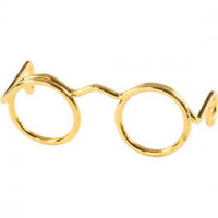 Bril, b: 25 mm, binnenmaat 9 mm, goud, 10stuks [HOB-500341]