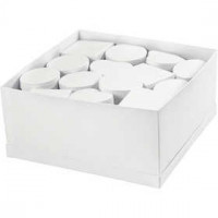 Dozen in displaybox, d: 10-12 cm, h: 5 cm, wit, 27stuks [HOB-50439]