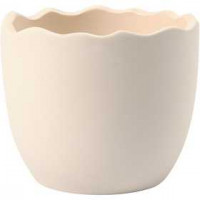 Bloempot, d: 7,5 cm, h: 6,3 cm, wit, 24stuks [HOB-50647]