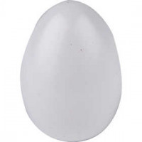 Ei, plastic, h: 6 cm, gatgrootte 3 mm, wit, 10stuks [HOB-510320]