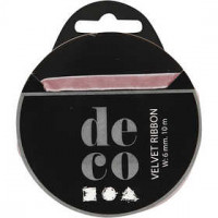 Fluweellint, b: 6 mm, roze, 10m [HOB-51301]