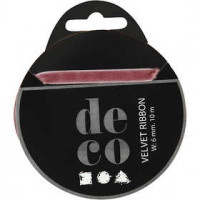 Fluweellint, b: 6 mm, donkerroze, 10m [HOB-51307]