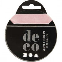 Fluweellint, b: 15 mm, roze, 4m [HOB-51311]