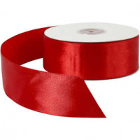 Satijn lint, b: 38 mm, rood, 50m [HOB-51373]