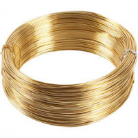 Aluminium draad, dikte 1,5 mm, goud, rond, 100m [HOB-51723]