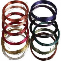 Zacht sieradendraad - Assortiment, dikte 0,5 mm, diverse kleuren, 12x8m [HOB-51741]