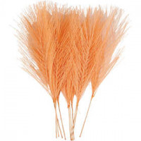 Artificial feathers, L: 15 cm, W: 8 cm, 10 pcs, orange [HOB-518052]